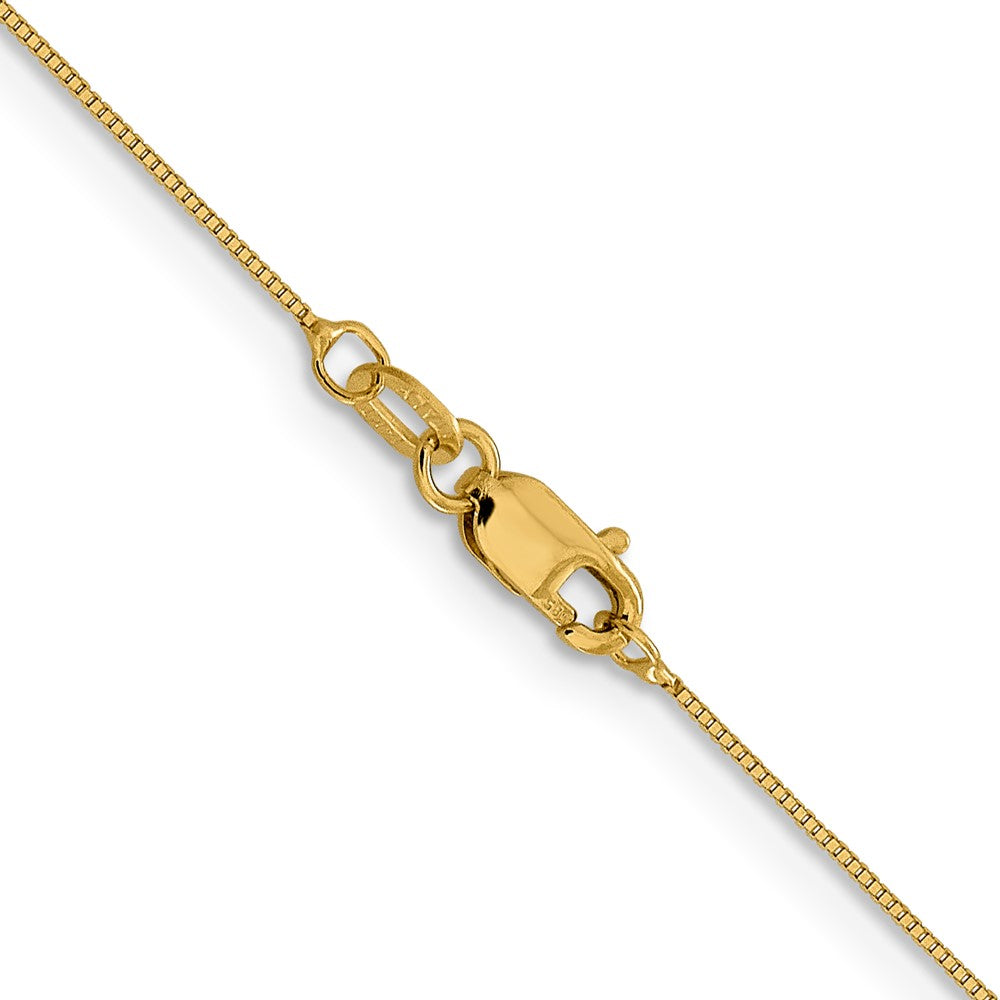 10k .5mm Baby Box with Lobster Clasp Chain