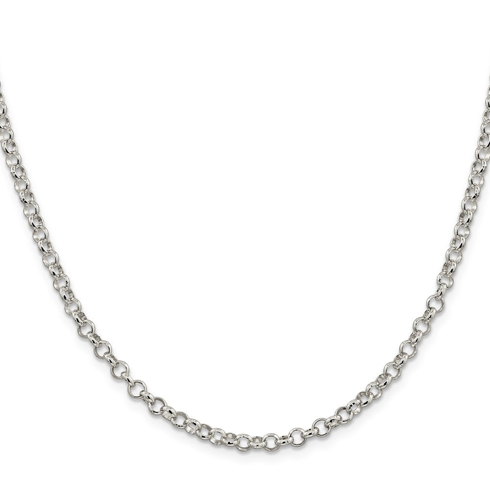 Sterling Silver 4mm Rolo Chain 20 Inches