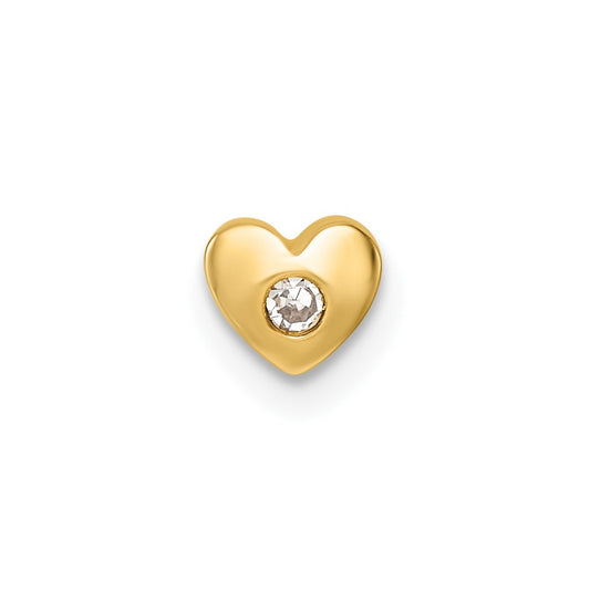 Stella & Dot 10ky Diamond Heart Charm Element