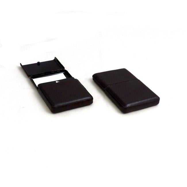 Bey-Berk International D251N Brown Leather Business Card Case with Flip Top