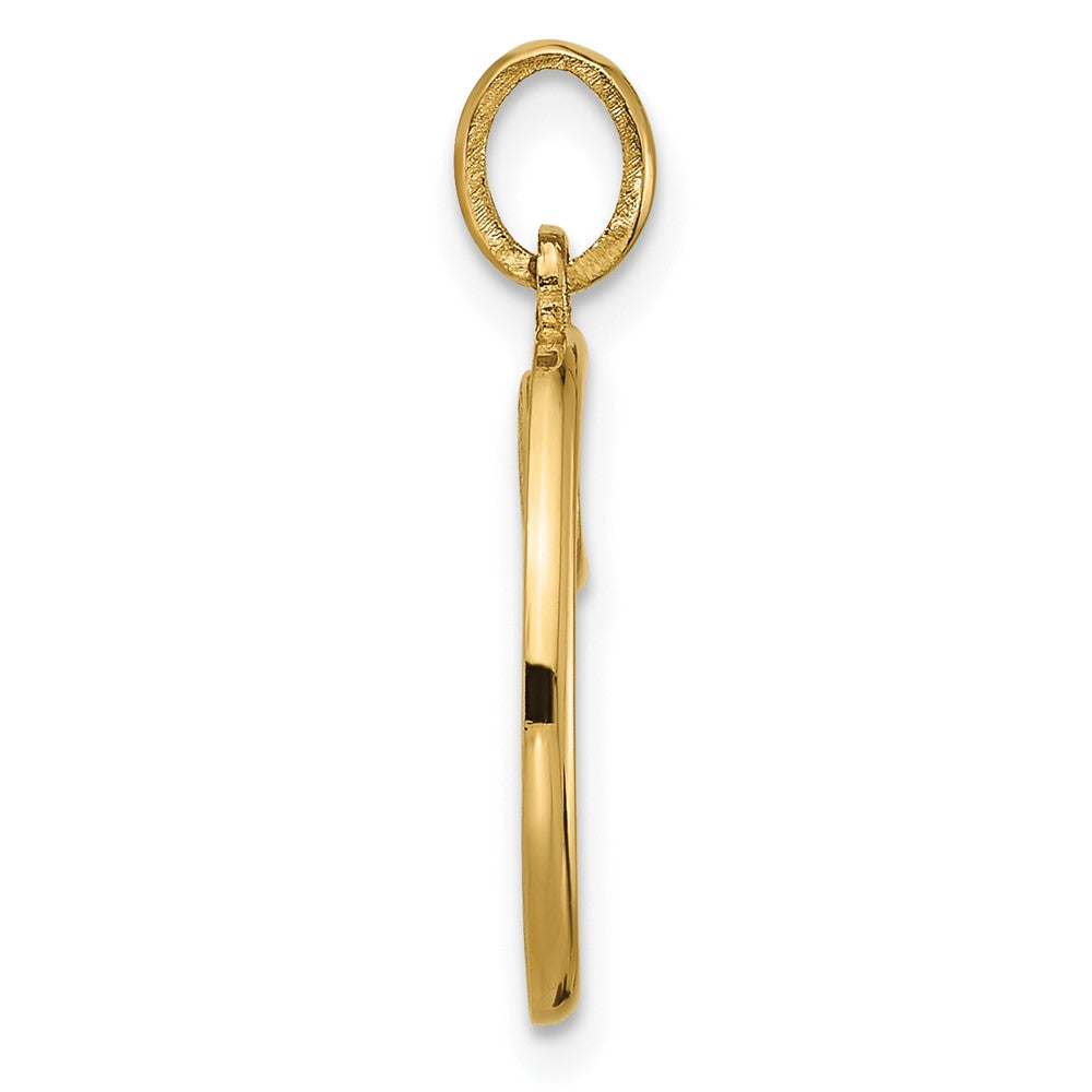 14k Yellow Gold Fancy Letter O