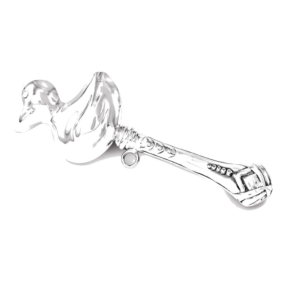 Sterling Silver Duck Rattle
