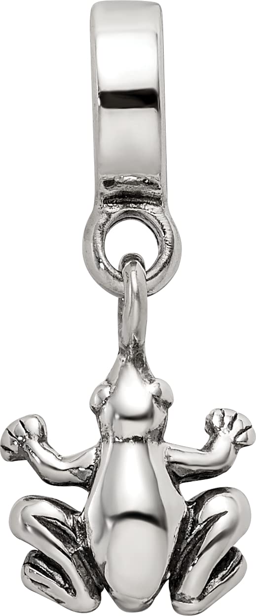 Sterling Silver Reflections Frog Dangle Bead