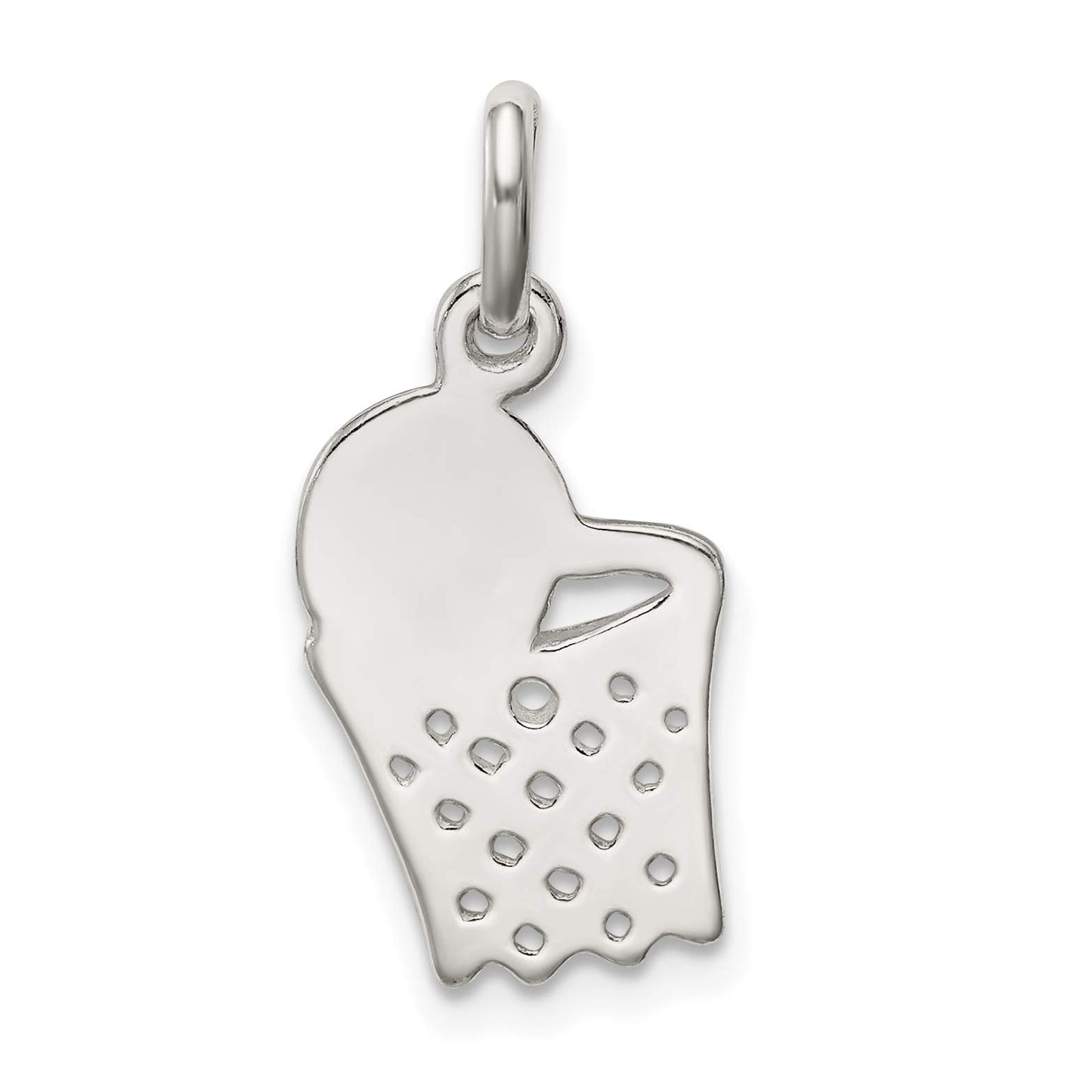 Sterling Silver Basketball in Hoop Charm