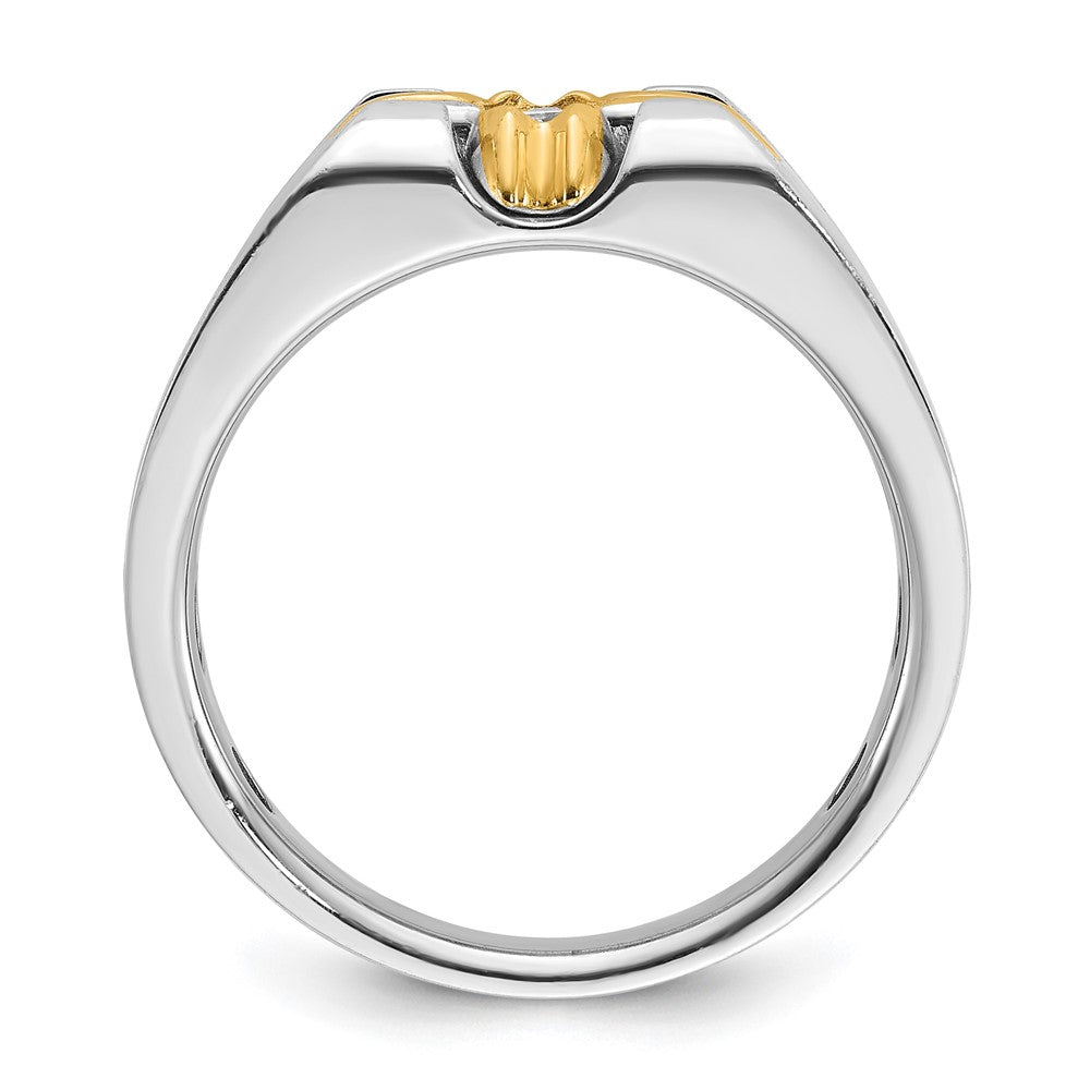 14k Two-tone IBGoodman Men's 3/8 carat Diamond Complete Ring
