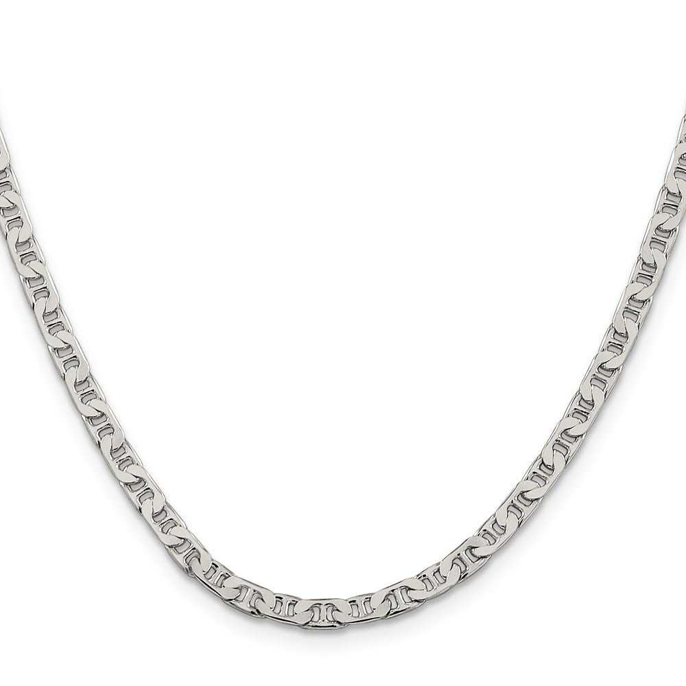 Sterling Silver 3.75mm Flat Anchor Chain 18 Inches