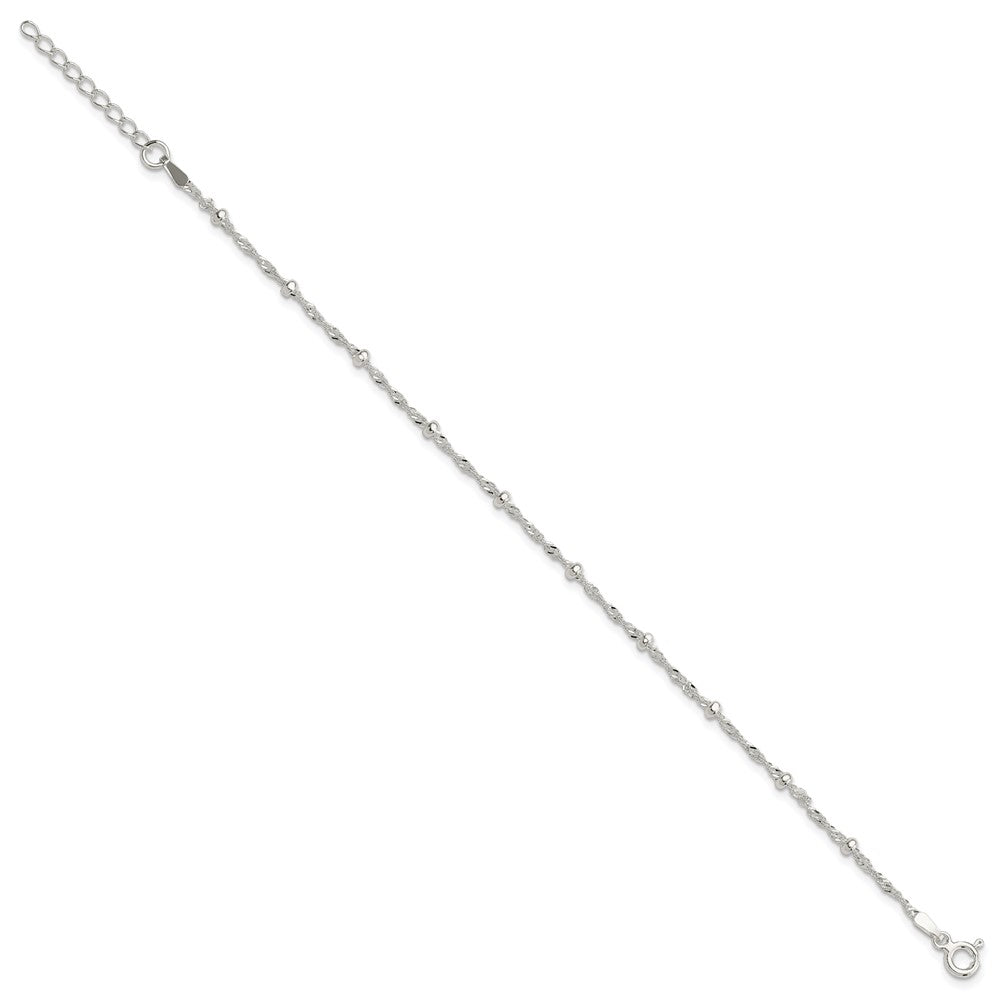 Sterling Silver with 1in Ext Fancy Bracelet 7 inches