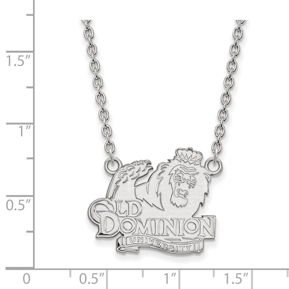 LogoArt Sterling Silver Old Dominion University Large Pendant Necklace Female Adult