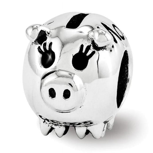 Sterling Silver Reflections Fun Money Piggy Bank Bead