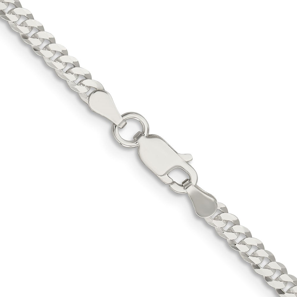 Sterling Silver 3.15mm Flat Curb Chain 22 Inches