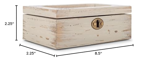 Life Not Measured By Breaths Deco Whitewash Jewelry Music Box Plays Wonderful World