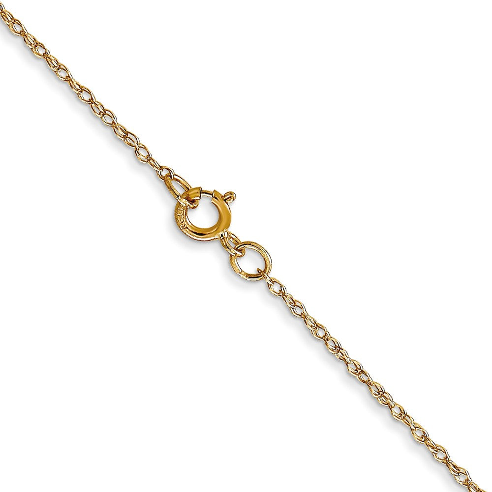 14K 16 inch Carded .6mm Cable Rope with Spring Ring Clasp Chain