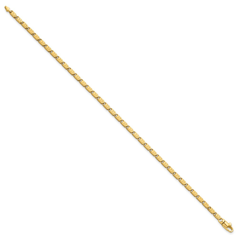14k Polished 2.6mm Fancy Chevron Link 8.25 inch Bracelet