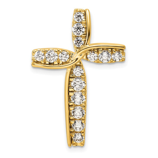 14k 1 carat Lab Grown Diamond VS/SI+ G+ Chain Slide Pendant