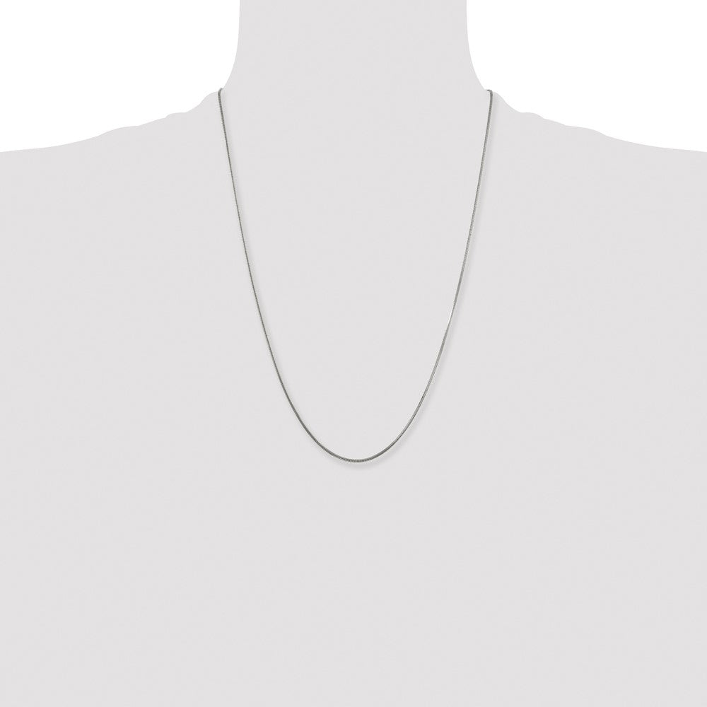 Stainless Steel Polished 1.5mm Square Snake 24in Chain