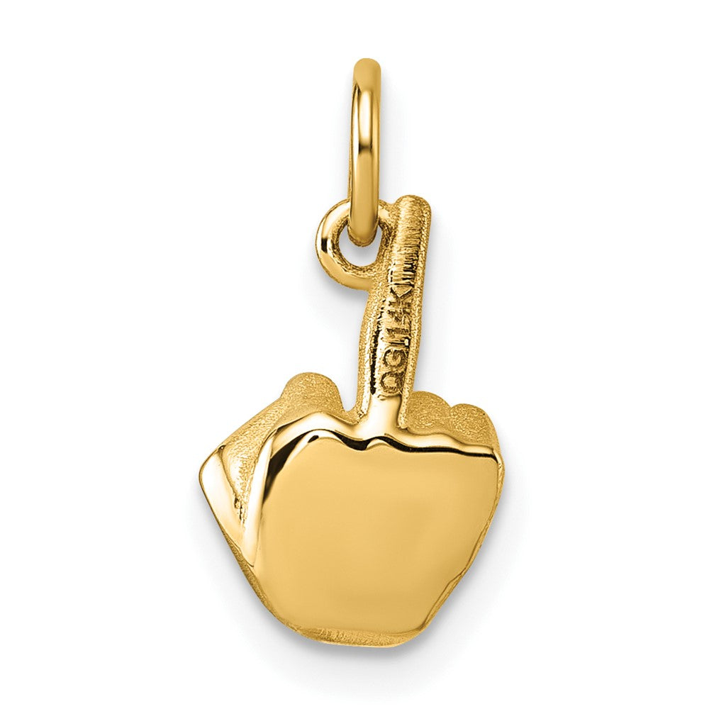 14K Polished The Finger Hand Pendant