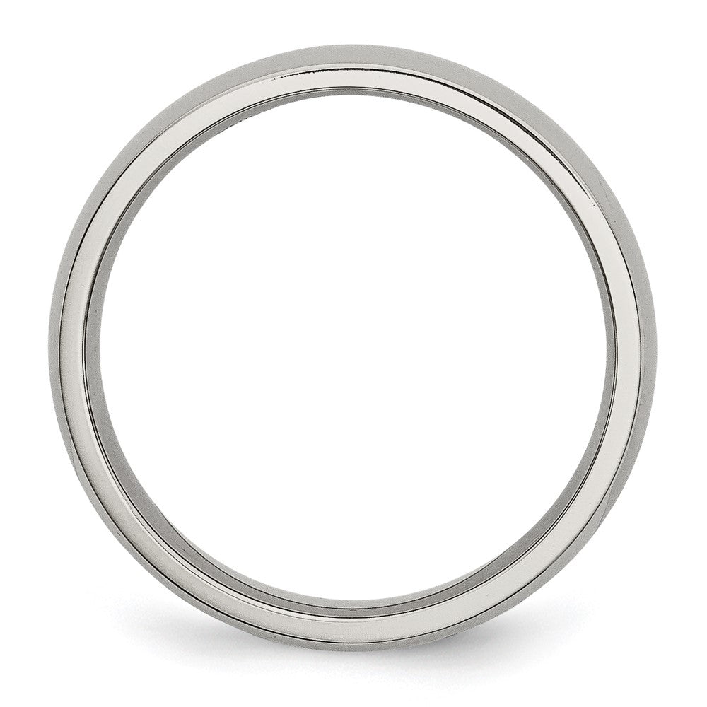 Stainless Steel Polished 5mm Half Round Band Size - 11.5