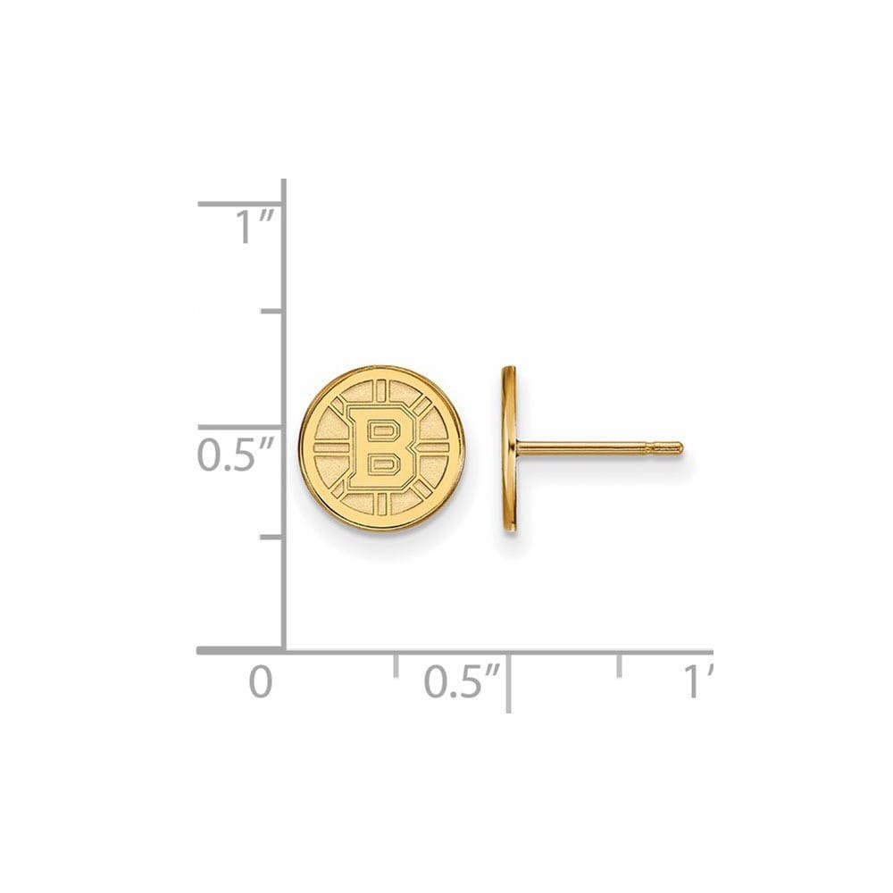 Women's Boston Bruins Gold Plated XS Post Earrings