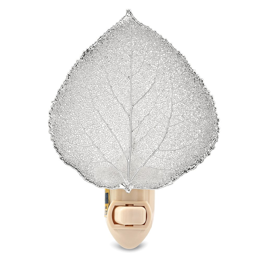 Silver Dipped Real Aspen Leaf Nightlight QGM22708