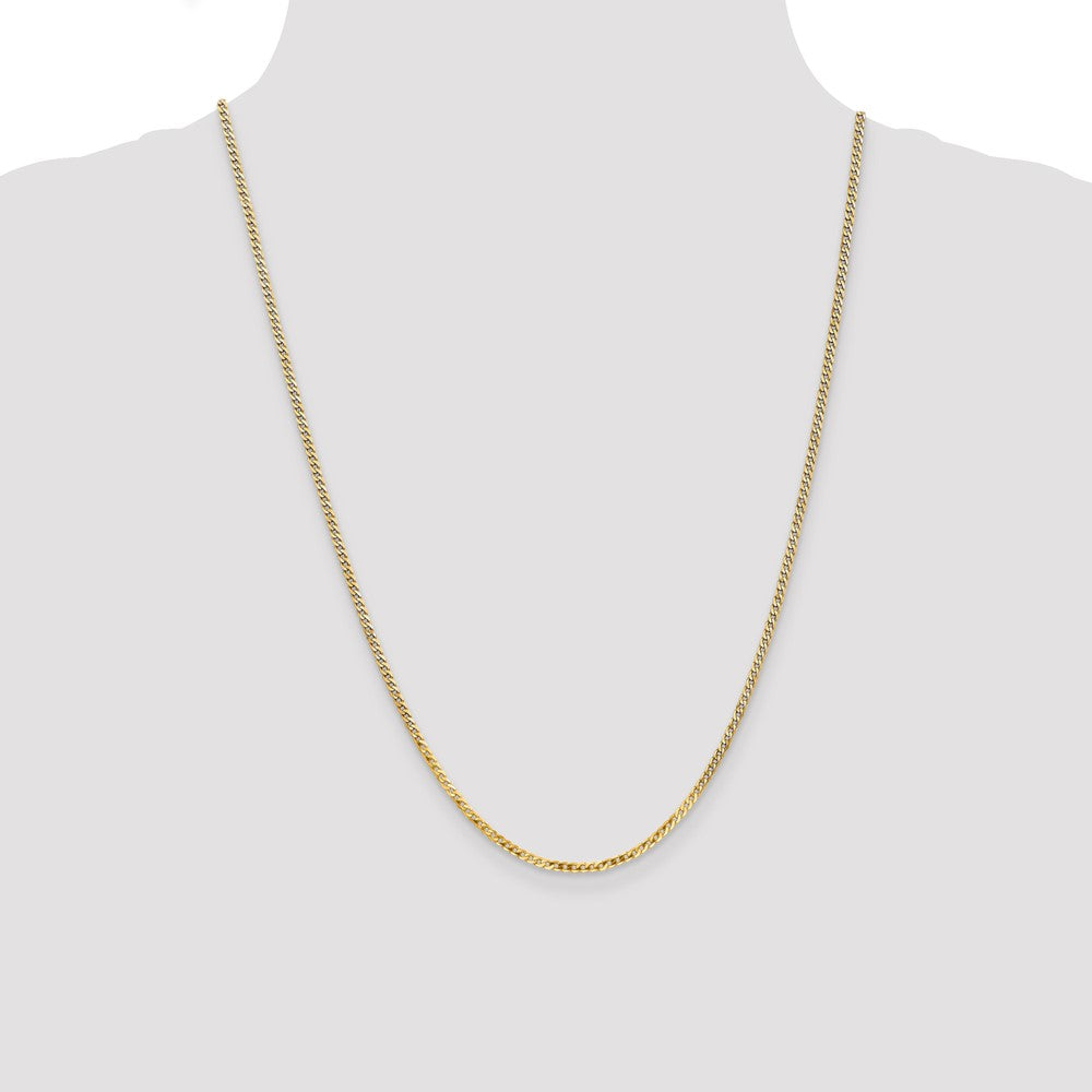 10k 2.2mm Flat Beveled Curb Chain