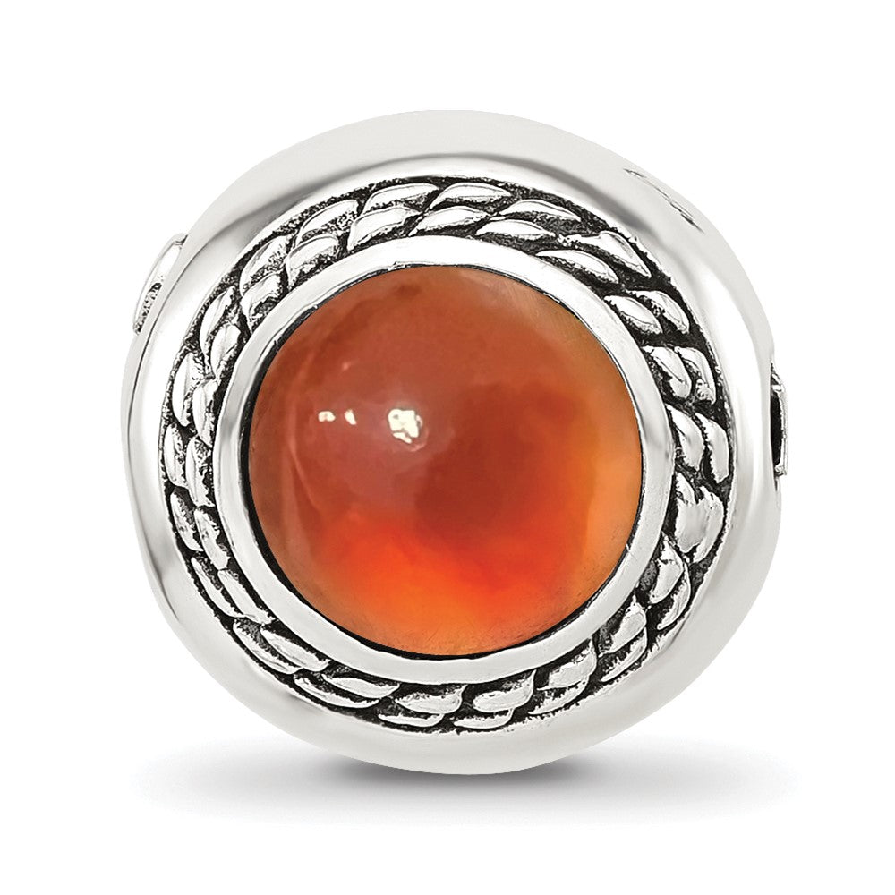 Sterling Silver Reflections Carnelian Stone Hinged Bead