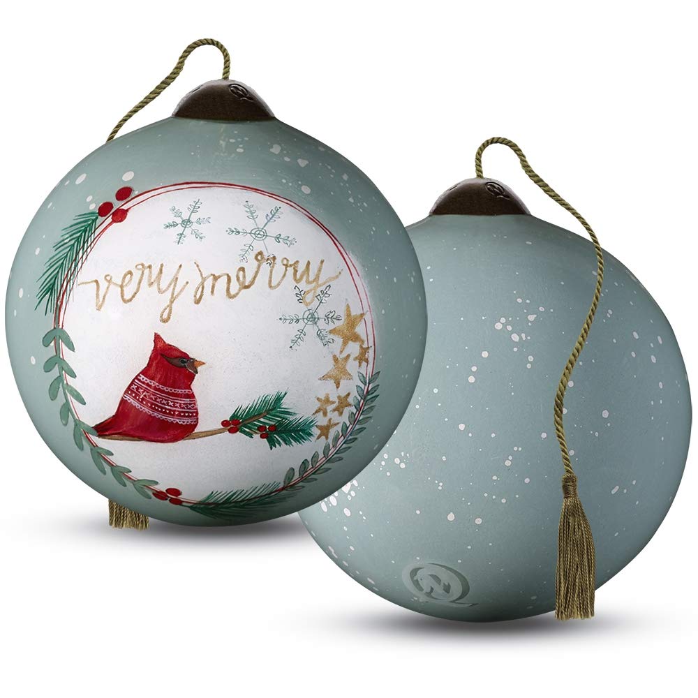 Precious Moments Cardinal with Merry Message Ornament, Multi