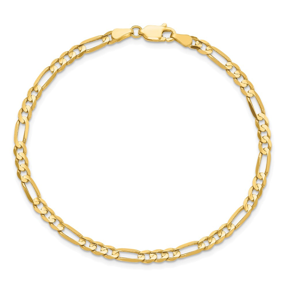 14K 4mm Flat Figaro Chain 8  inches
