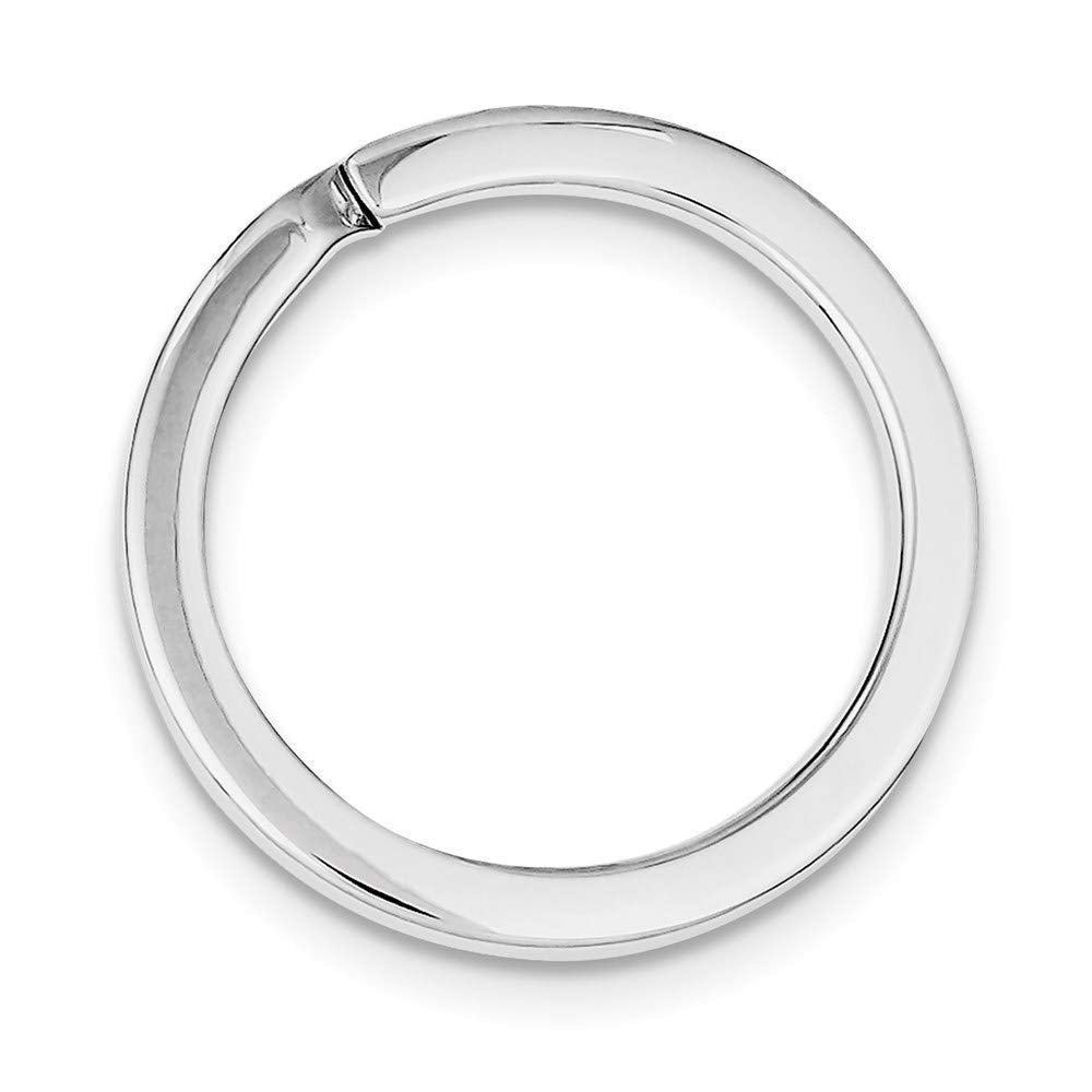 925 Sterling Silver Solid Polished Medium Key Ring Jewelry Gifts for Men - 6.3 Grams