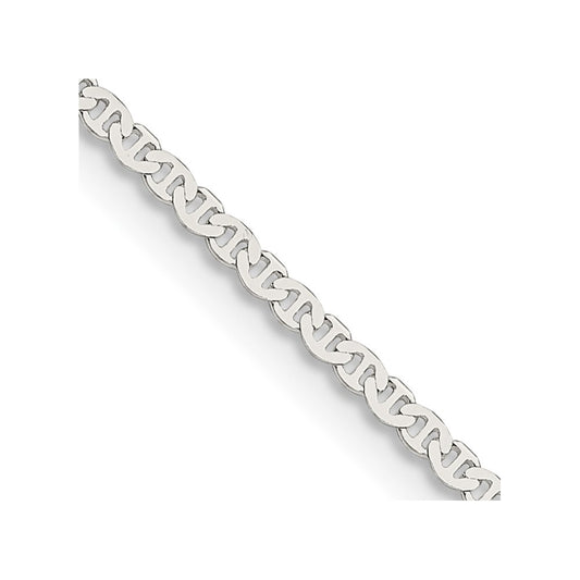 Sterling Silver 1.85mm Flat Anchor Chain 20 Inches
