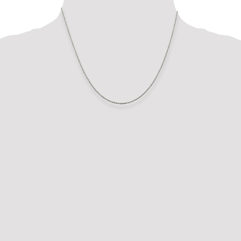 Sterling Silver 1.3mm Loose Rope Chain 18 Inches