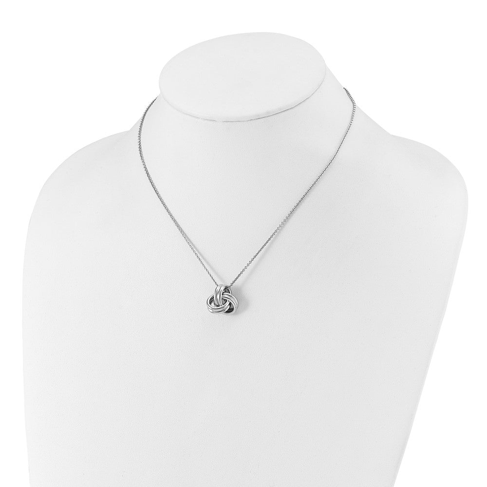 Sterling Silver Grande Luxe Love Knot Pendant Necklace