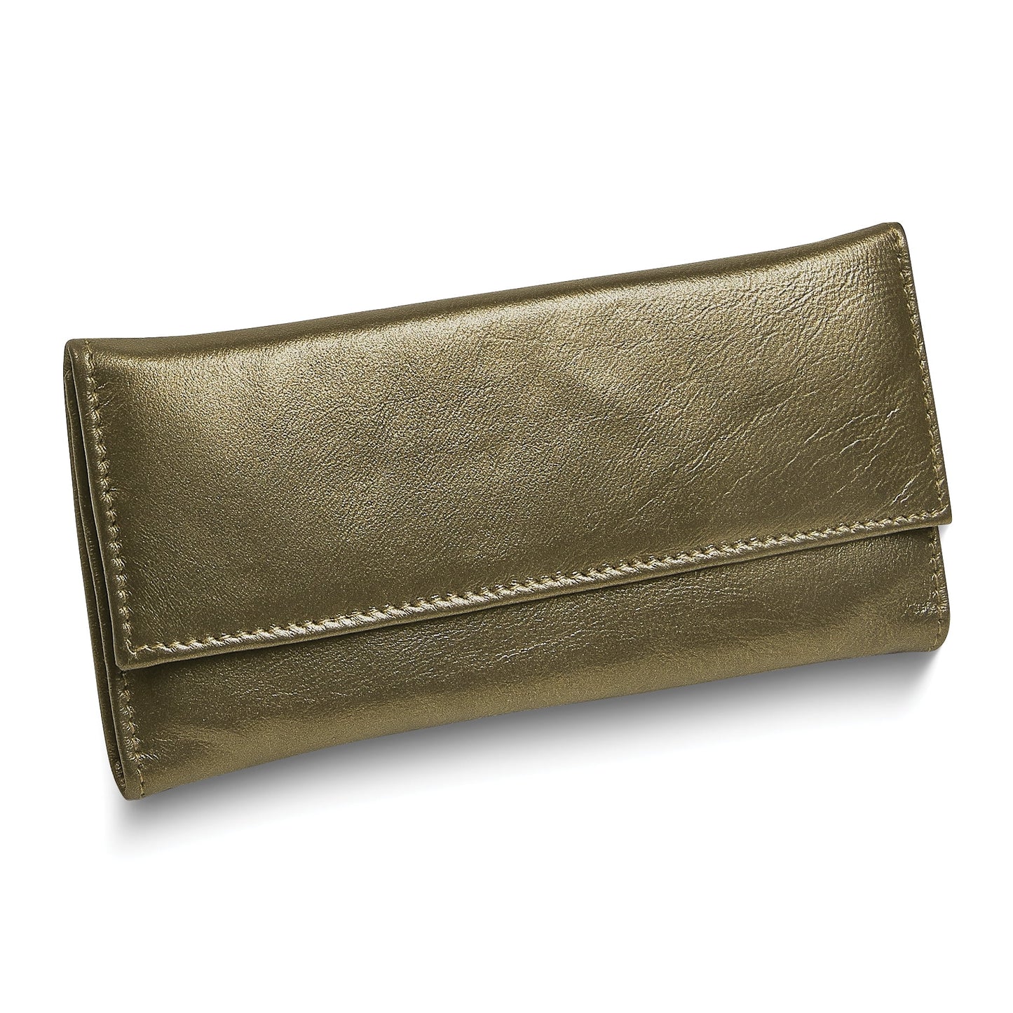 Pewter Leather Magnetic Closure Slim Jewelry Wallet GM17710