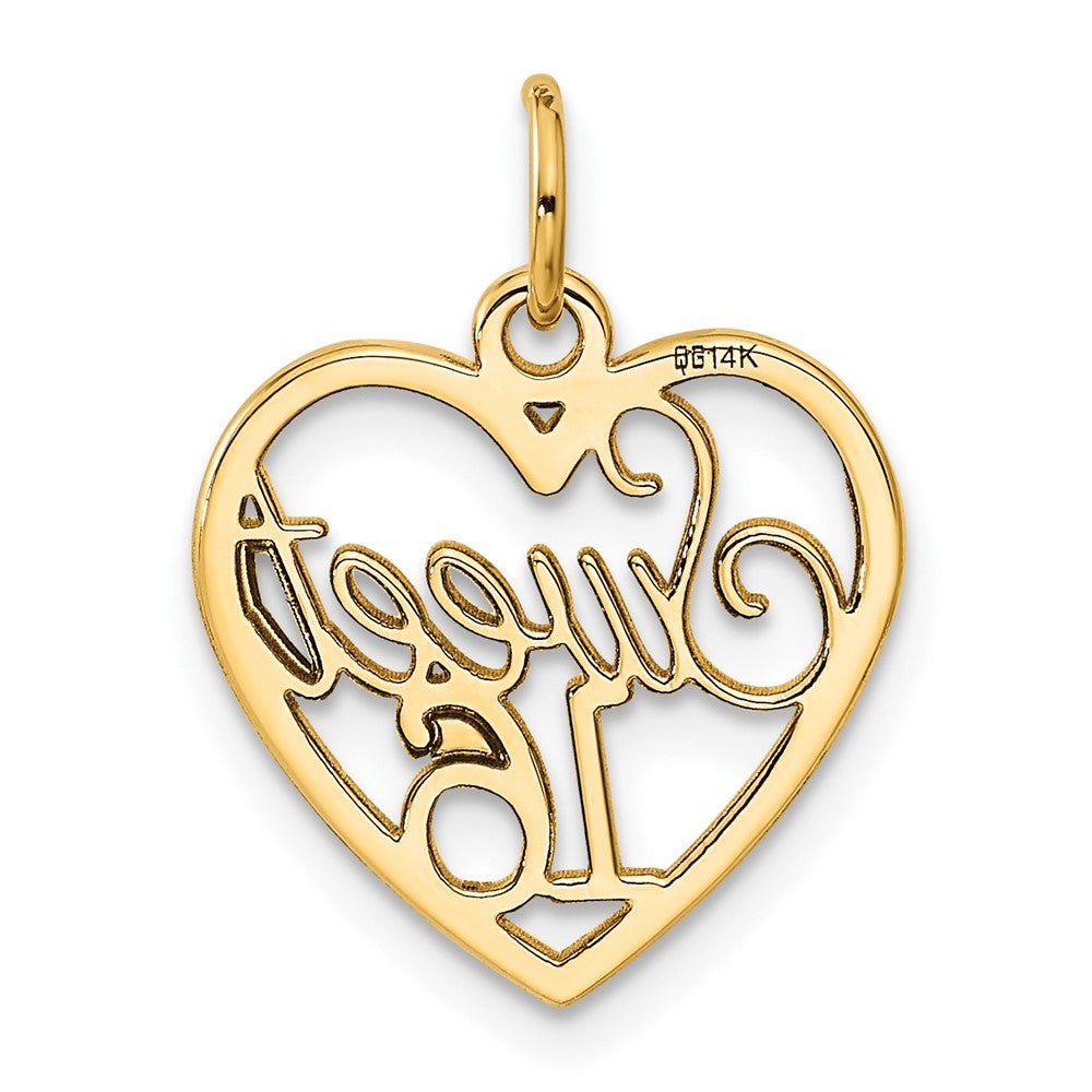 14k SWEET 16 Charm
