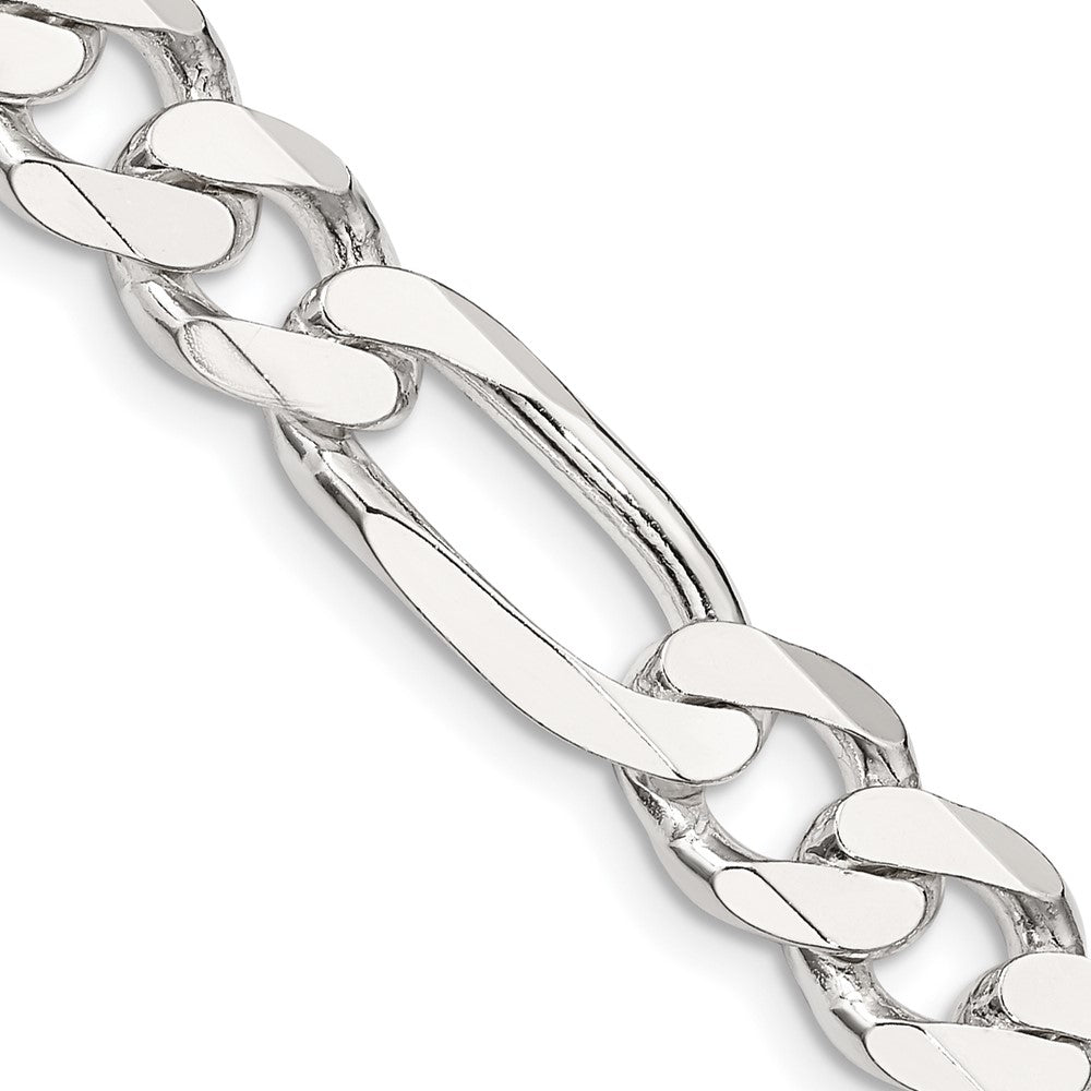 Sterling Silver 9mm Figaro Chain 24 Inches
