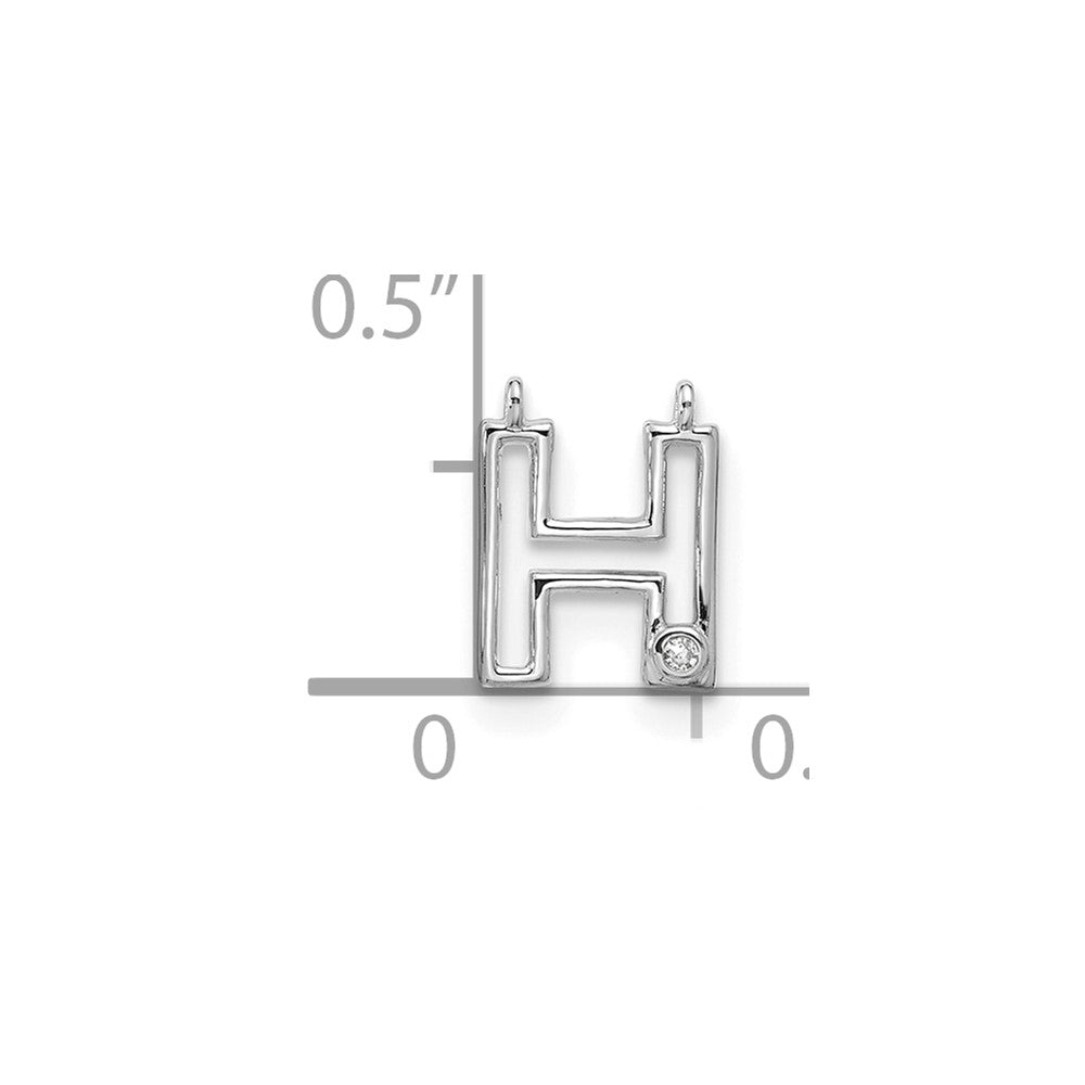 Stella & Dot 10kw Diamond Initial H Charm Element