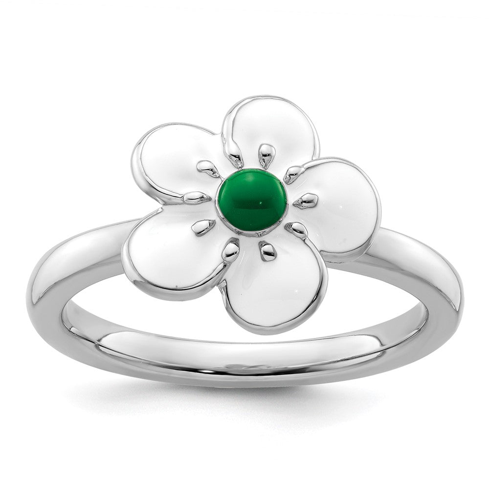 Sterling Silver Stackable Expressions Hawthorn Ring Size -5
