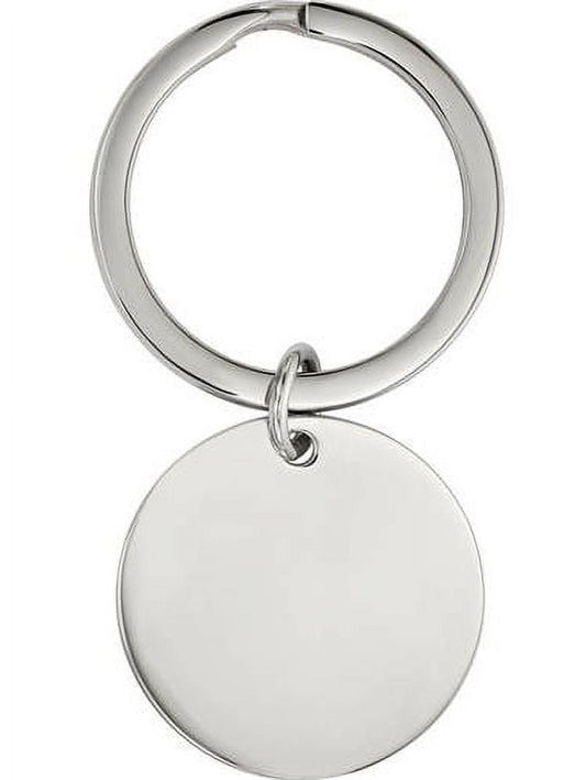 Stainless Steel Brushed and Polished 1.85mm Reversible Circle Key Chain