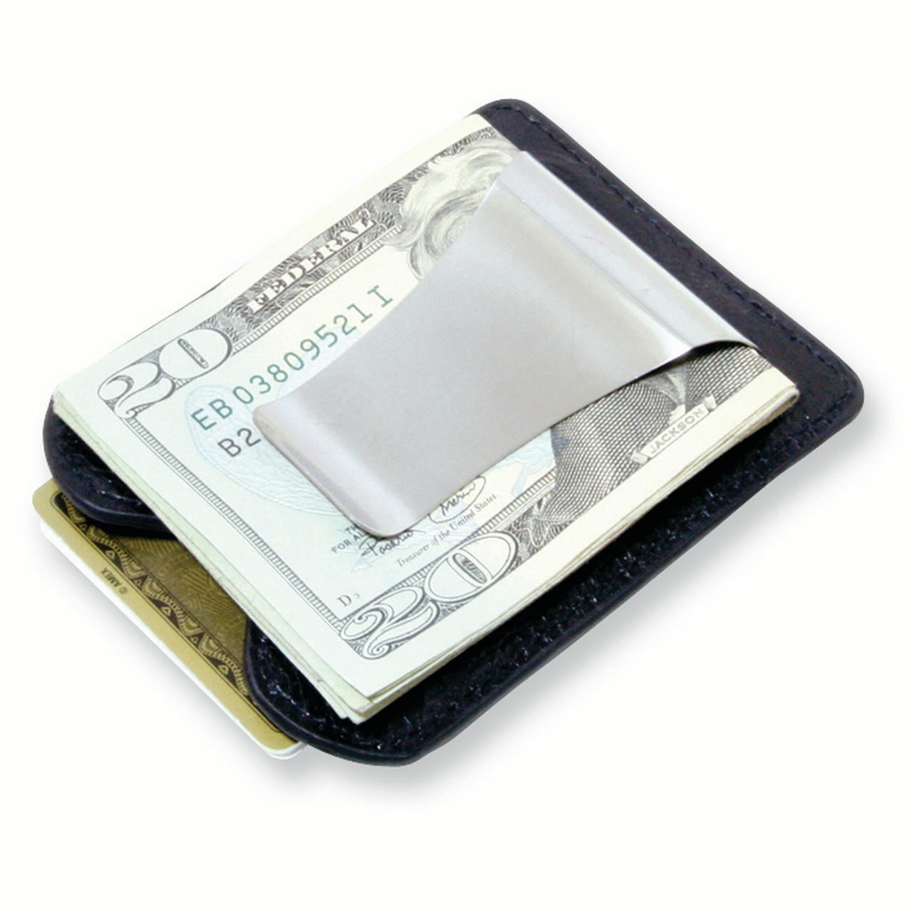 Black Leather Smart Money Clip GM5952