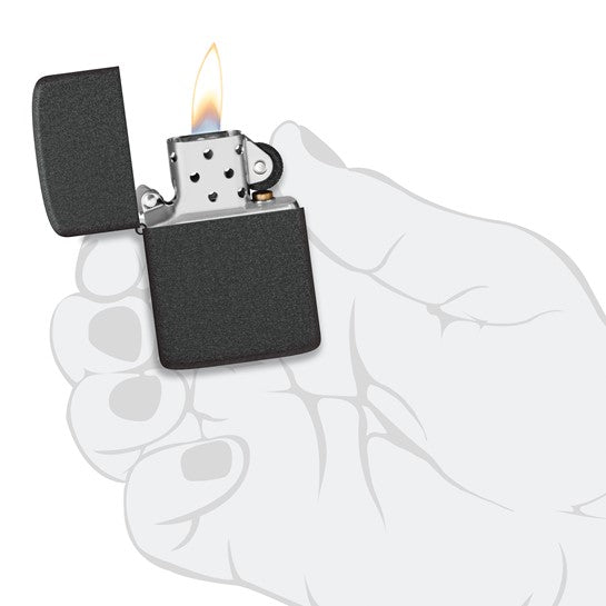 Zippo 1941 Replica Lighter, Black Crackle