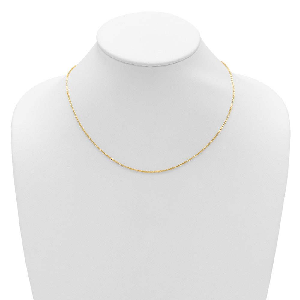 14K 1.4mm Flat Cable 1in+1in Adjustable Chain