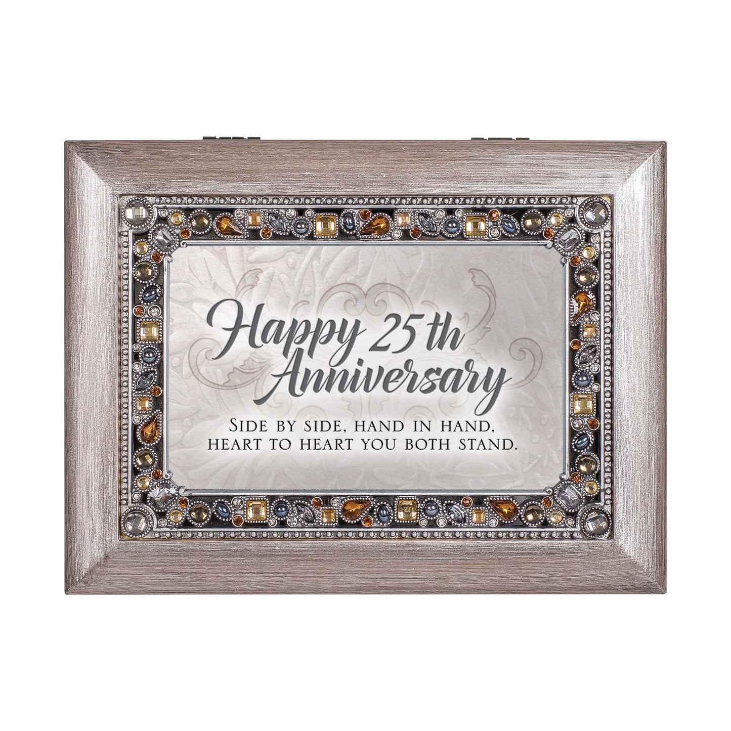 25TH Anniversary Resin and Crystal Music Box: YOU LIGHT UP MY LIFE Q-GM22908
