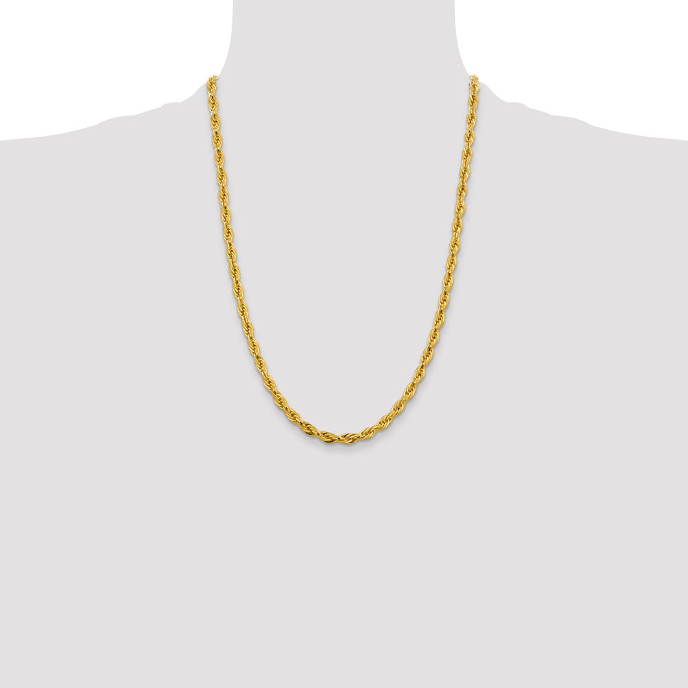 10k 4.75mm Semi-Solid Rope Chain