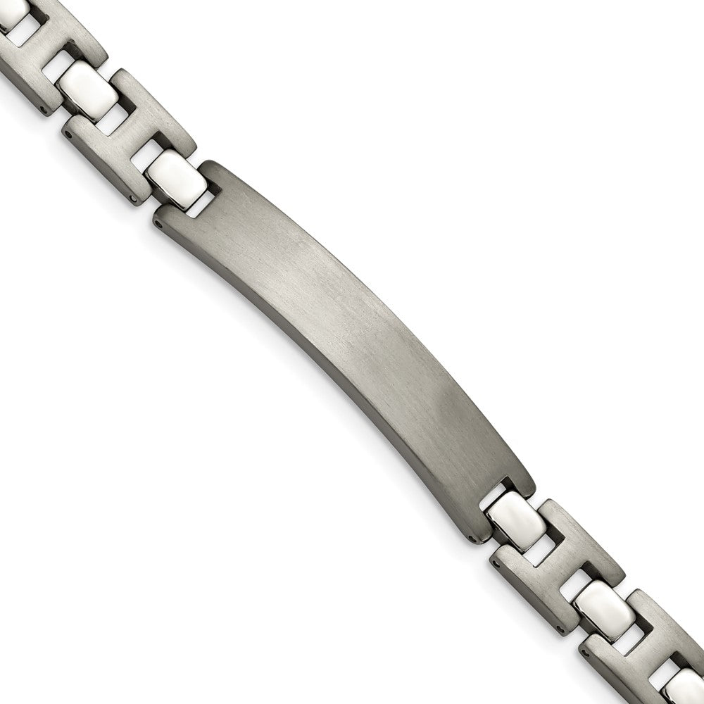 Titanium Brushed and Polished 8.5in ID Bracelet 8.5 inches