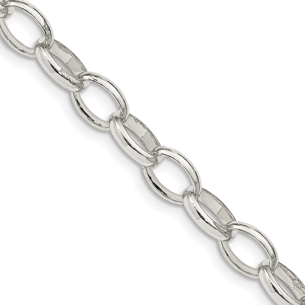 Sterling Silver 8mm Fancy Rolo Chain 18 Inches