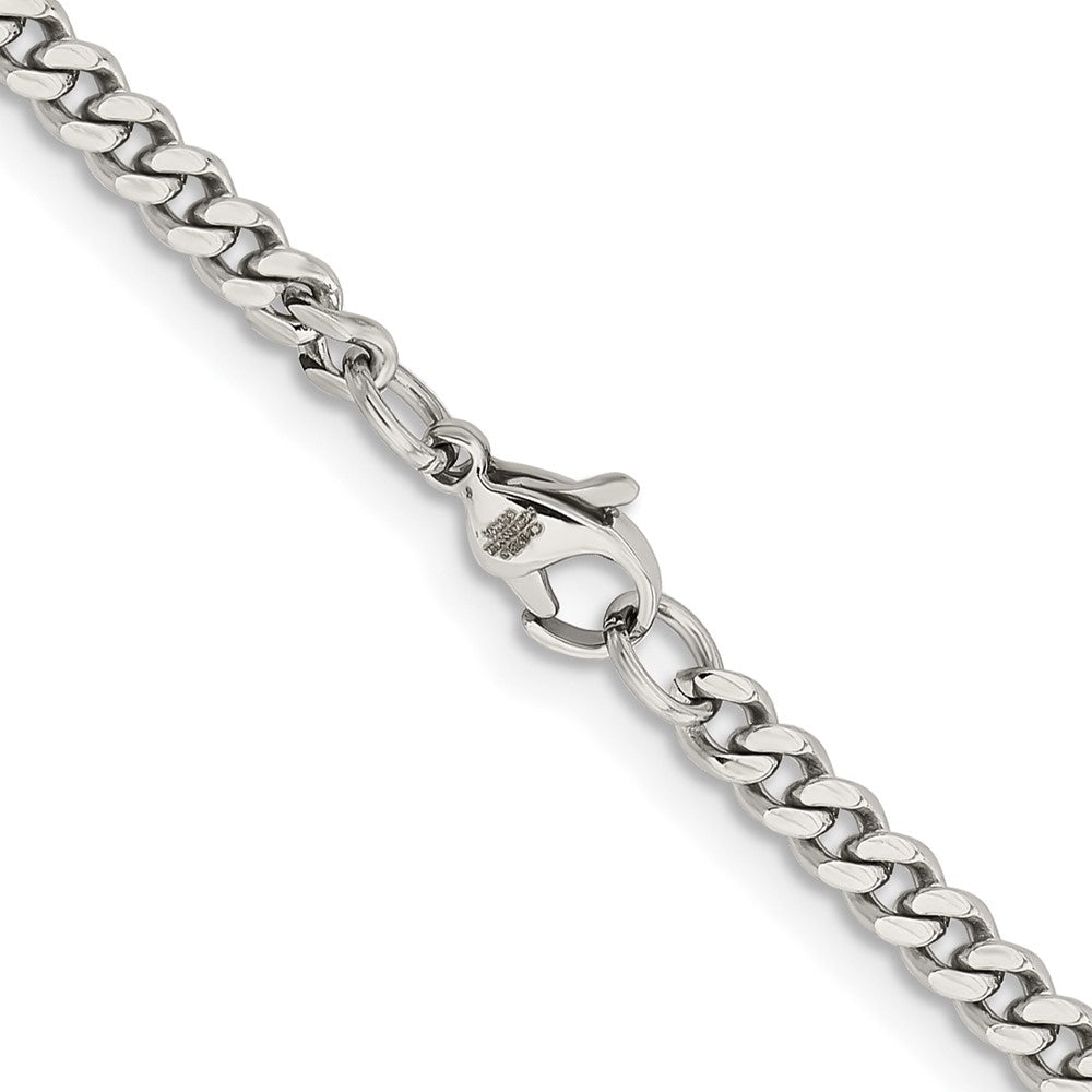 Stainless Steel Polished 4mm 20in Curb Chain