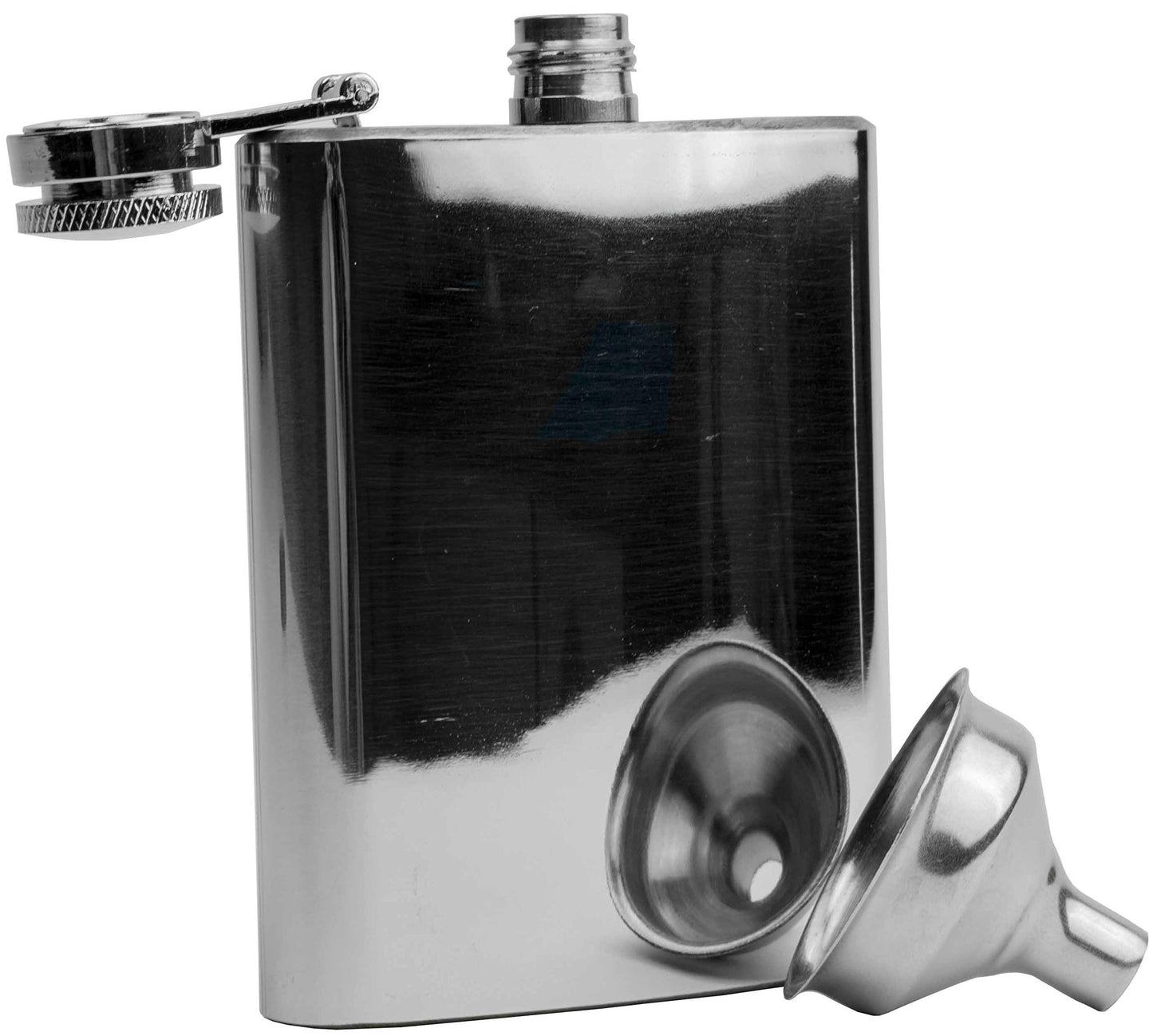 Polished Stainless Steel Two-4oz Flasks Gift Set GP2792