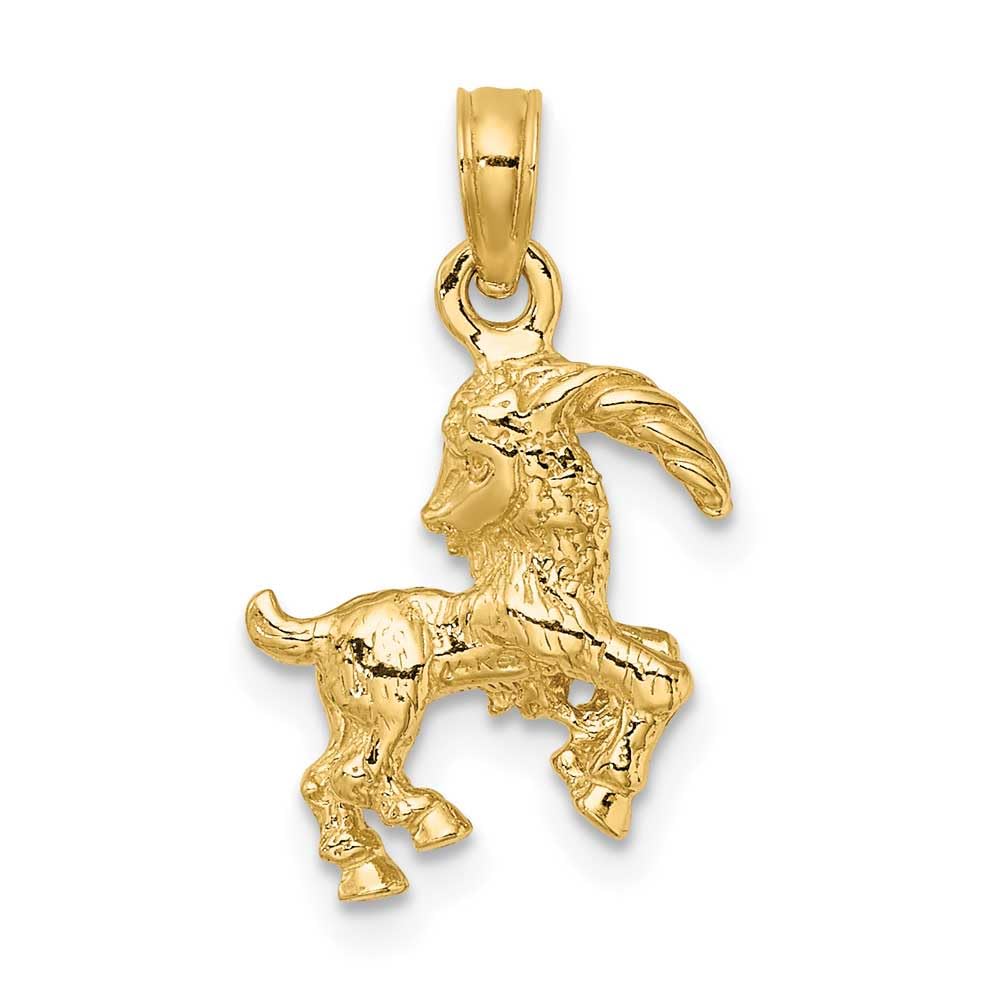 FJC Finejewelers 14k Yellow Gold 3d Capricorn Zodiac Charm