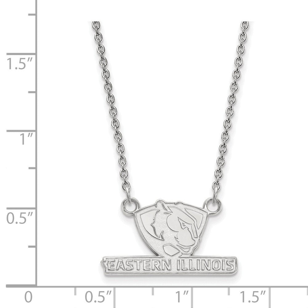 LogoArt Sterling Silver Eastern Illinois University Small Pendant Necklace