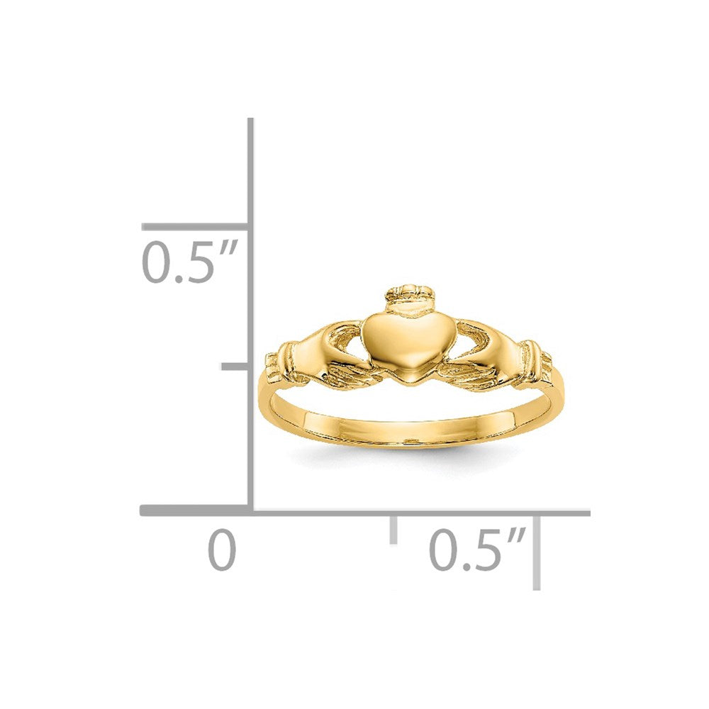 14k Claddagh Baby Ring Size 1