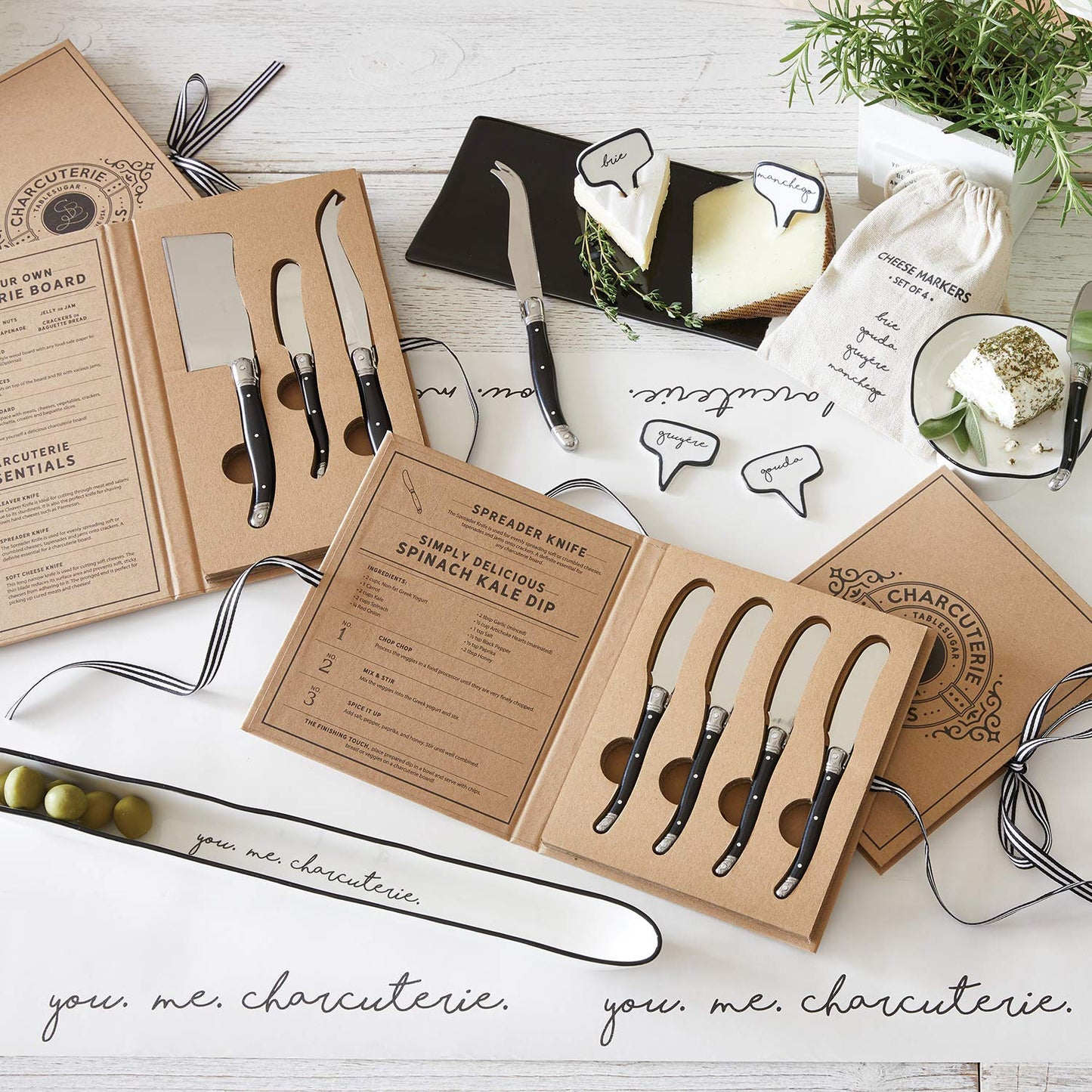 Creative Brands G2800 9 in. Charcuterie Essentials Cardboard Book Set